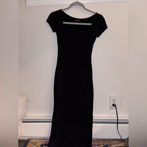 Classic Black Midi Dress